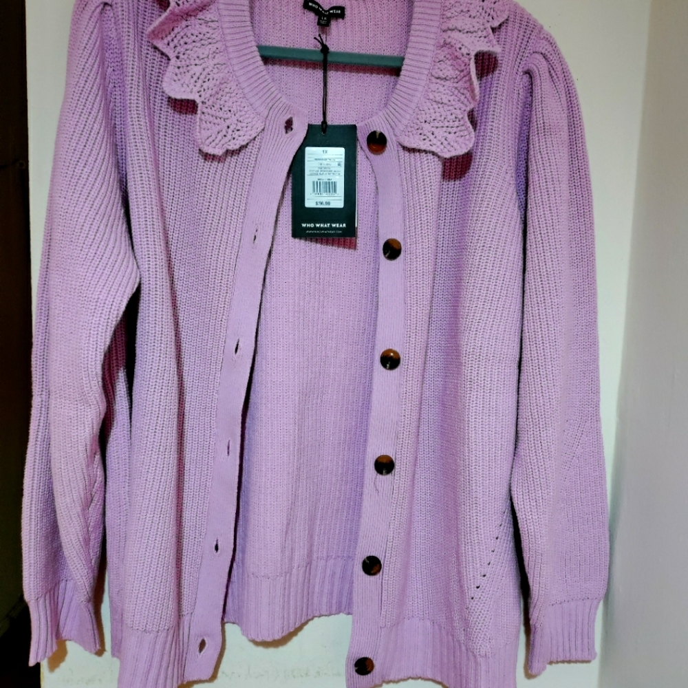 Who What Wear Ruffle Cardigan